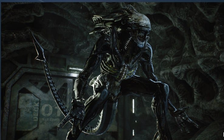 aliens fireteam elite - xenomorfo acechando en los tuneles