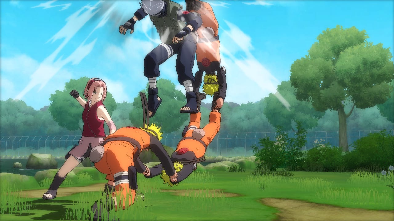 Combate de entrenamiento contra Kakashi en Naruto Ultimate Ninja Storm 2