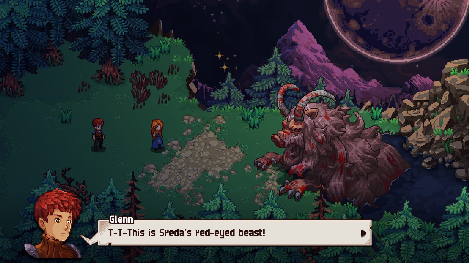 platino chained echoes - combate contra la bestia de ojos rojos